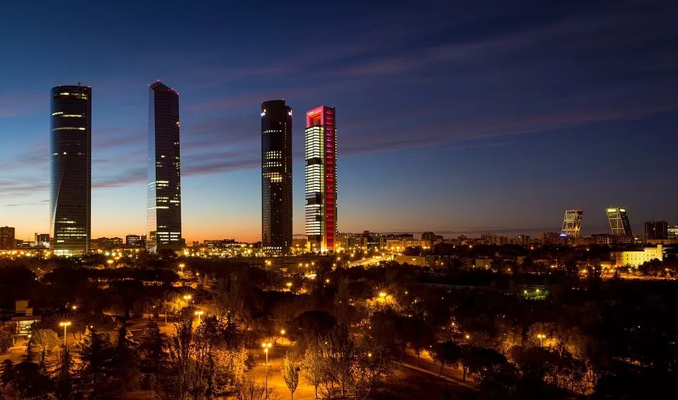 Madrid Torres skyline Spain