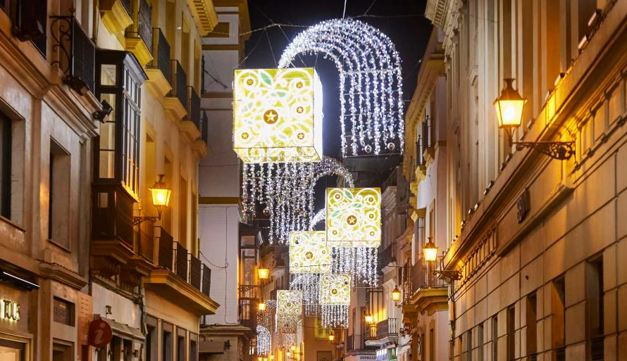 Nochevieja y luces en Sevilla