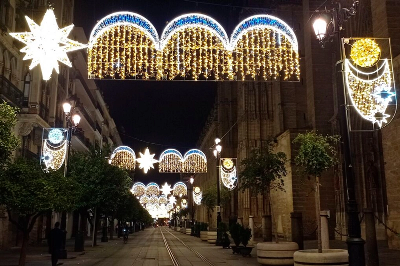 Christmas and New Year's Eve lights Seville